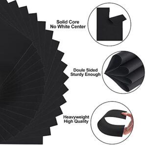 Black Cardstock - 8.5'' x 11'' 85lb Cover Card Stock Heavyweight Paper Perfect for Scrapbooking, Crafts, Business Cards 25 Sheets 250g UAP13BK