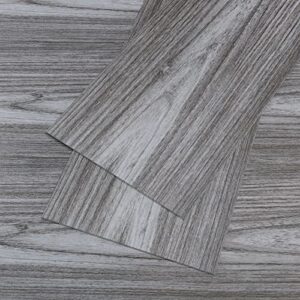 veelike 6''x36'' grey oak wood peel and stick floor tile waterproof bathroom kitchen grey wood vinyl plank flooring 36-pack, 54 sq. ft, self adhesive laminate flooring for living room bedroom rv