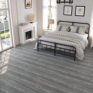 VEELIKE 6''x36'' Grey Oak Wood Peel and Stick Floor Tile Waterproof Bathroom Kitchen Grey Wood Vinyl Plank Flooring 36-Pack, 54 Sq. Ft, Self Adhesive Laminate Flooring for Living Room Bedroom RV