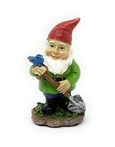 Nature's Mark 4 Gardener Gnomes Set Resin Statue Figurine Home Decorative Accent Statue Décor (4" H)