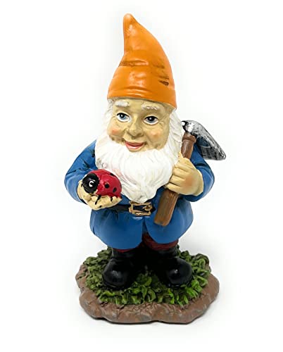 Nature's Mark 4 Gardener Gnomes Set Resin Statue Figurine Home Decorative Accent Statue Décor (4" H)