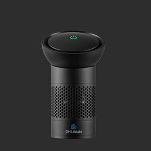 DH Lifelabs | Sciaire Portable Air Purifiers | Ions Actively Clean & Deodorize Air | Eliminates 99% Bacteria & Viruses | 3-Stage Purifier Filter for Allergies Pets | USB Powered for Car Desk | Black