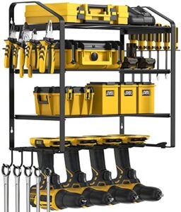 venkuber power tool organizer, drill holder wall mount, garage tool organizers and storage heavy duty tool shelf rack