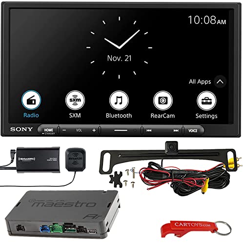 Sony XAV-AX4000 7" 2-DIN Car Stereo with Maestro Module, Backup Camera & SiriusXM Tuner Deluxe Bundle. Wired + Wireless Android Auto, Wireless Apple CarPlay, Bluetooth, AM/FM Radio, 5 Preamp Outputs