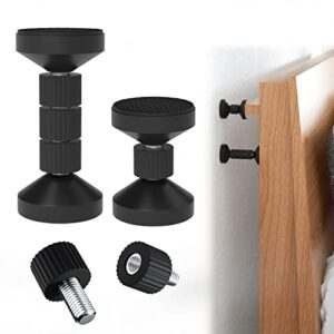 karina quratz 2pcs bed stoppers for headboard adjustable threaded bed frame anti-shake tool, headboard stoppers, bedside anti shake tool for beds cabinets sofas(black,46-120mm)