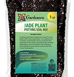 GARDENERA Premium Jade Plant Potting Soil Mix - (1 Quart Bag)