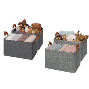 granny says bundle of 2-pack closet bins with metal frame & 2-pack rectangle fabric storage bins