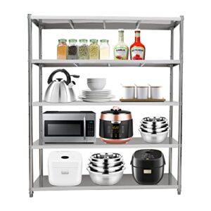 lifujundong stainless steel shelves kitchen shelving 59x17.7x68.9 inch 5 tier heavy duty shelf metal rack shelving units and storage for kitchen and garage