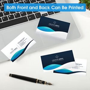 MaxGear Business Cards 200 Printable Business Cards, Business Card Paper Compatible with Laser & Inkjet Printer, Double-sided Printing, Heavyweight, Matte White Paper, 10 Cards/Sheet, 3.5" x 2" (8871)