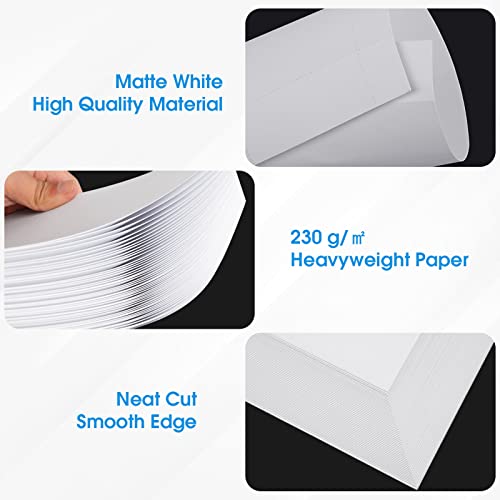 MaxGear Business Cards 200 Printable Business Cards, Business Card Paper Compatible with Laser & Inkjet Printer, Double-sided Printing, Heavyweight, Matte White Paper, 10 Cards/Sheet, 3.5" x 2" (8871)