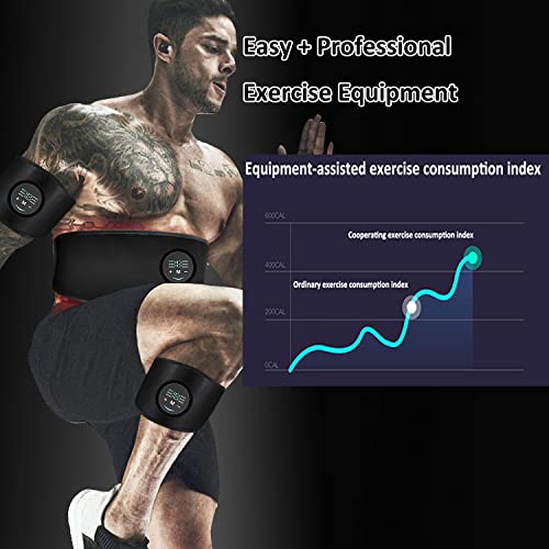 Jenylu AB Stimulator Toning Belt, Muscle Toner, Abdominal Training Belt Exercise Workout Equipment Machine, Portable Fitness Equipment for Home