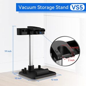 INSE Vacuum Storage Stand, Vacuum Cleaner Stand with Accessory Holders, Universal Vacuum Stand for Stick Vacuum Cleaner