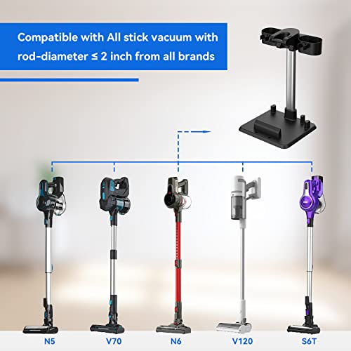 INSE Vacuum Storage Stand, Vacuum Cleaner Stand with Accessory Holders, Universal Vacuum Stand for Stick Vacuum Cleaner