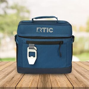 RTIC 8 Can Everyday Cooler, Soft Sided Portable Insulated Cooling for Lunch, Beach, Drink, Beverage, Travel, Camping, Picnic, for Men and Women, Navy