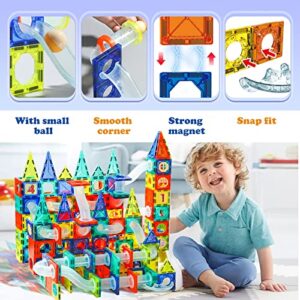 Jade Hare Magnet Tiles Construction Set, 168PCS Magnetic Tiles Kids Toys STEM Magnet Toys for Toddler Magnetic Block, Educational Building Toys for Boys Girls 3+ Birthday Gifts, Christmas Toy