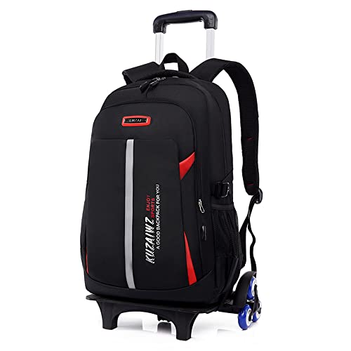 Boys Rolling Backpack Kids Trolley School Bag with Wheels Wheeled Luggage Bookbag