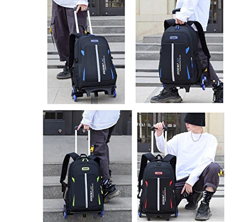 Boys Rolling Backpack Kids Trolley School Bag with Wheels Wheeled Luggage Bookbag