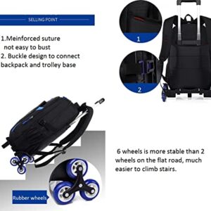 Boys Rolling Backpack Kids Trolley School Bag with Wheels Wheeled Luggage Bookbag