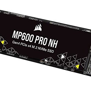 Corsair MP600 PRO NH 2TB PCIe Gen4 x4 NVMe M.2 SSD – High-Density TLC NAND – M.2 2280 – DirectStorage Compatible - Up to 7,000MB/sec - No Heatsink - Black