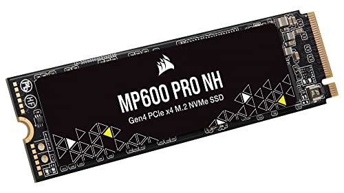 Corsair MP600 PRO NH 2TB PCIe Gen4 x4 NVMe M.2 SSD – High-Density TLC NAND – M.2 2280 – DirectStorage Compatible - Up to 7,000MB/sec - No Heatsink - Black