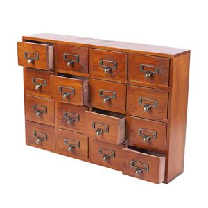 yiyibyus 16 drawers apothecary cabinet, supply desk drawer organizer - home office desk organization and storage - rustic storage drawers dressers for bedroom - traditional apothecary cabinet
