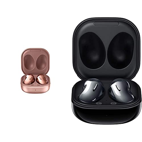 SAMSUNG Galaxy Buds Live True Wireless Earbuds & SAMSUNG Galaxy Buds Live True Wireless Earbuds US Version Active Noise Cancelling Wireless Charging Case Included, Mystic Black