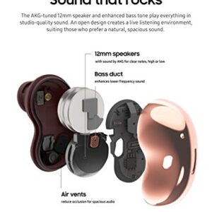 SAMSUNG Galaxy Buds Live True Wireless Earbuds & SAMSUNG Galaxy Buds Live True Wireless Earbuds US Version Active Noise Cancelling Wireless Charging Case Included, Mystic Black