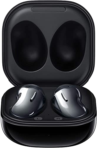 SAMSUNG Galaxy Buds Live True Wireless Earbuds & SAMSUNG Galaxy Buds Live True Wireless Earbuds US Version Active Noise Cancelling Wireless Charging Case Included, Mystic Black