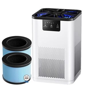 aroeve air purifiers with aromatherapy function(mk06-white) with three h13 hepa air filter(one basic version & two standard version) filter pet smoke pollen dander hair smell for home