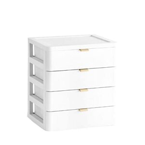 fomiyes box organizing drawers, layer white cosmetic cosmetics, makeup women stationery drawers storage drawer organization simple with office, dorm, display type countertop desk, cube