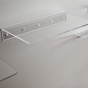 24" Long Clear Floating Shelf (12" deep)