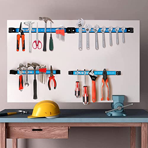 YiiMO 24' Magnetic Tool Holder for Garage, Heavy Duty Magnet Tool Bar Strip Rack Wall Mount Garden Farm Warehouse