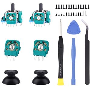 ikpek 2pcs analog 3d joysticks replacement for ps5 controller, joysticks part with repair screwdriver kit for playstation 5 dualsense controller