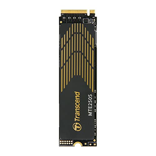 Transcend 2TB MTE250S NVMe Internal Gaming SSD Solid State Drive - Gen4 PCIe, M.2 2280 with Graphene Heatsink, Up to 7,200MB/s - TS2TMTE250S