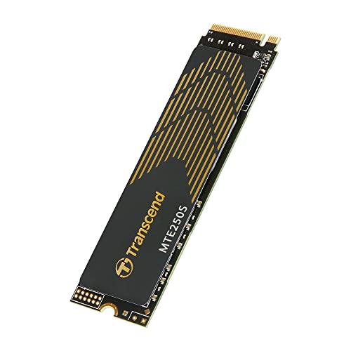 Transcend 2TB MTE250S NVMe Internal Gaming SSD Solid State Drive - Gen4 PCIe, M.2 2280 with Graphene Heatsink, Up to 7,200MB/s - TS2TMTE250S