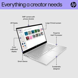 HP Envy Laptop, 17.3" Full HD Touchscreen, 12th Gen Intel Core i7-1260P, 32GB RAM, 512GB PCIe SSD, IR Camera, Backlit Keyboard, HDMI, Wi-Fi 6, Windows 11 Home, Silver
