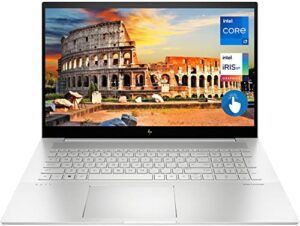 hp envy laptop, 17.3" full hd touchscreen, 12th gen intel core i7-1260p, 32gb ddr4 ram, 2tb pcie ssd, ir camera, hdmi, backlit keyboard, wi-fi 6, windows 11 home, silver