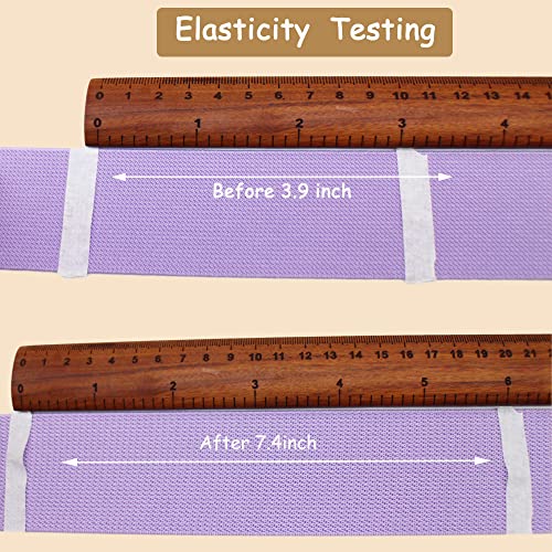 JESEP 2 inch 20 Yards Knit Elastic Band Mixed Double-Side Twill Woven Elastic Heavy Stretch Elastic Spool for Sewing Pants Waistband, Wigs, Skirts, Craft DIY Projects (Mixed 20 Yards)