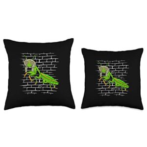 Praying Mantis Gifts & Accessories Praying Mantis Sunglasses Scarf-Entomologist Insect Throw Pillow, 16x16, Multicolor