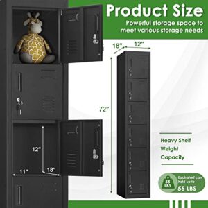 Greenvelly Metal Locker for Office Storage Locker Employees Locker for School Gym Lockers Corridor Locker 6 Tier 6 Door