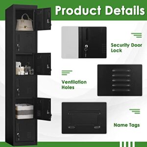 Greenvelly Metal Locker for Office Storage Locker Employees Locker for School Gym Lockers Corridor Locker 6 Tier 6 Door