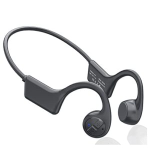 ropasomic bone conduction headphones, 12 hours playtime bluetoeth 5.3 headset open ear wireless earphone - ip55 sweatproof built-in mic,perfect for running cycling hiking workouts(black)