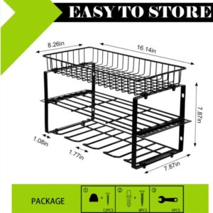 MONOWI Power Tool Organizer Wall Mount - Cordless Drill Holder Wall Mount, Power Tool Storage Rack for Garage Walls, Power Tool Rack Drill Organizer Charging Station