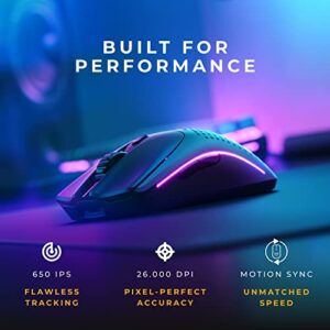 GLORIOUS Model O V2 Superlight Wireless Mouse Bluetooth (Black), Lag-Free 2.4Ghz, FPS Mouse, 210h Battery Life, 26,000 DPI, 26K Sensor, 5 Programmable Buttons, Gaming Accessories for PC, Laptop, Mac
