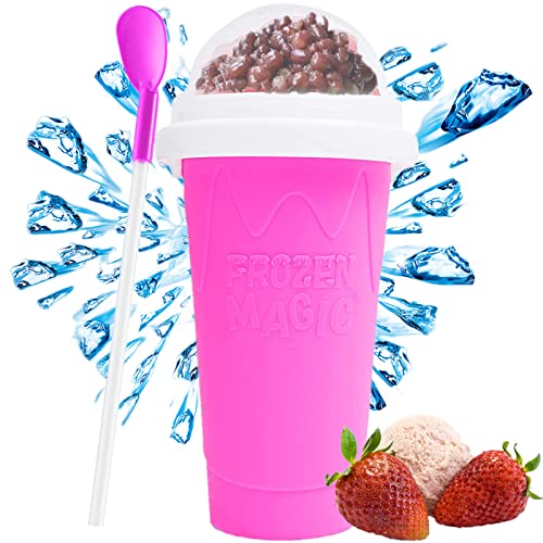 Frozen Magic Slushy Maker Cup,TIK TOK Quick Frozen Smoothies Cup,Slushy Squeeze Cup Slushie Maker Cup Ice Cup,Cool Stuff Ice Cream Maker for Kids Teens Family