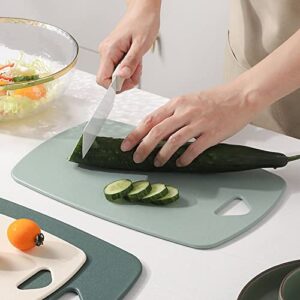 Cutting Boards for Kitchen,Plastic Cutting Board Set of 3, Thick Chopping Boards for Meat, Veggies, Fruits, with Easy Grip Handle,Dishwasher Safe (Green, 3Pcs)