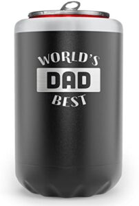 soho can cooler gift for dad, insulated for 12oz standard beer, soda can, tumbler for fathers day/christmas/birthday gifts "worlds best dad"(gift boxed)