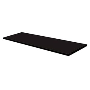 addok diyokai metal laminate shelving for storage shed, 1 piece storage shed shelf to hold 44 lbs, 46 in *13 in *1 in, black