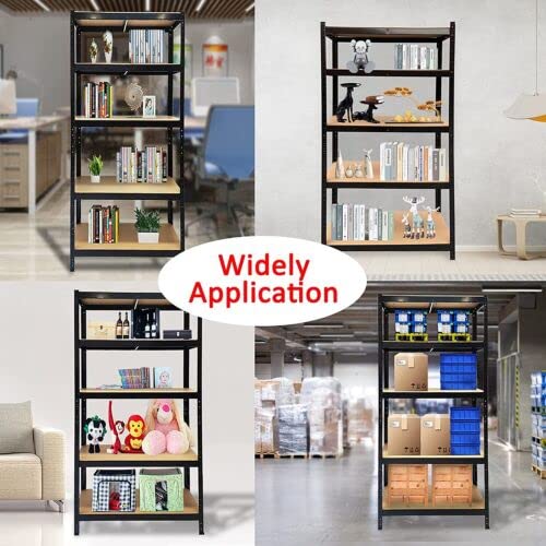 AUTOFU Storage Shelves,5 Tier Adjustable Garage Storage Shelving, 168x75x30cm Heavy Duty Metal Storage Rack Shelf Unit, Multipurpose