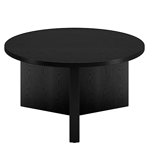 Henn&Hart Anders Coffee Table, 32" Wide, Black